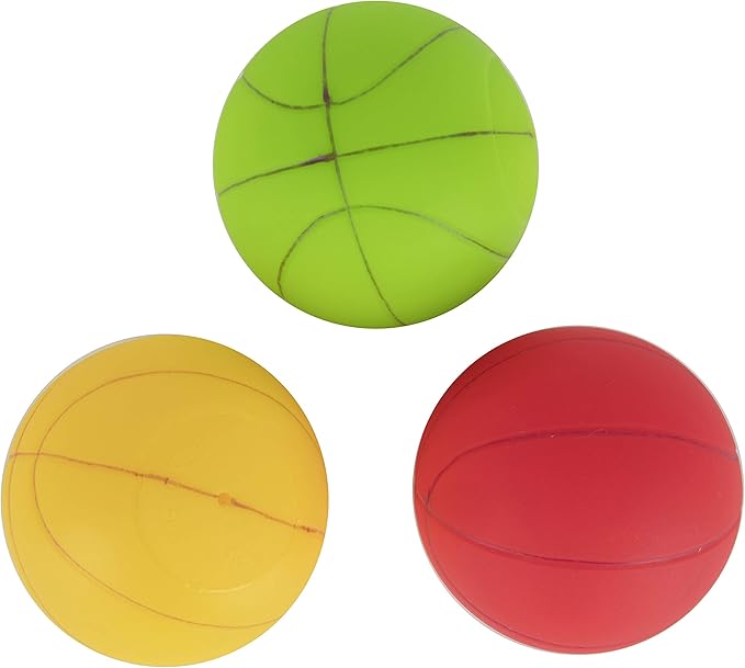 Edushape Bath Toy Basketball Hoop & Balls Kids Set - 3 Colorful Balls and Mesh Net That Catches The Balls, Bathroom Bathtub Shooting Game with Strong Suction Cup