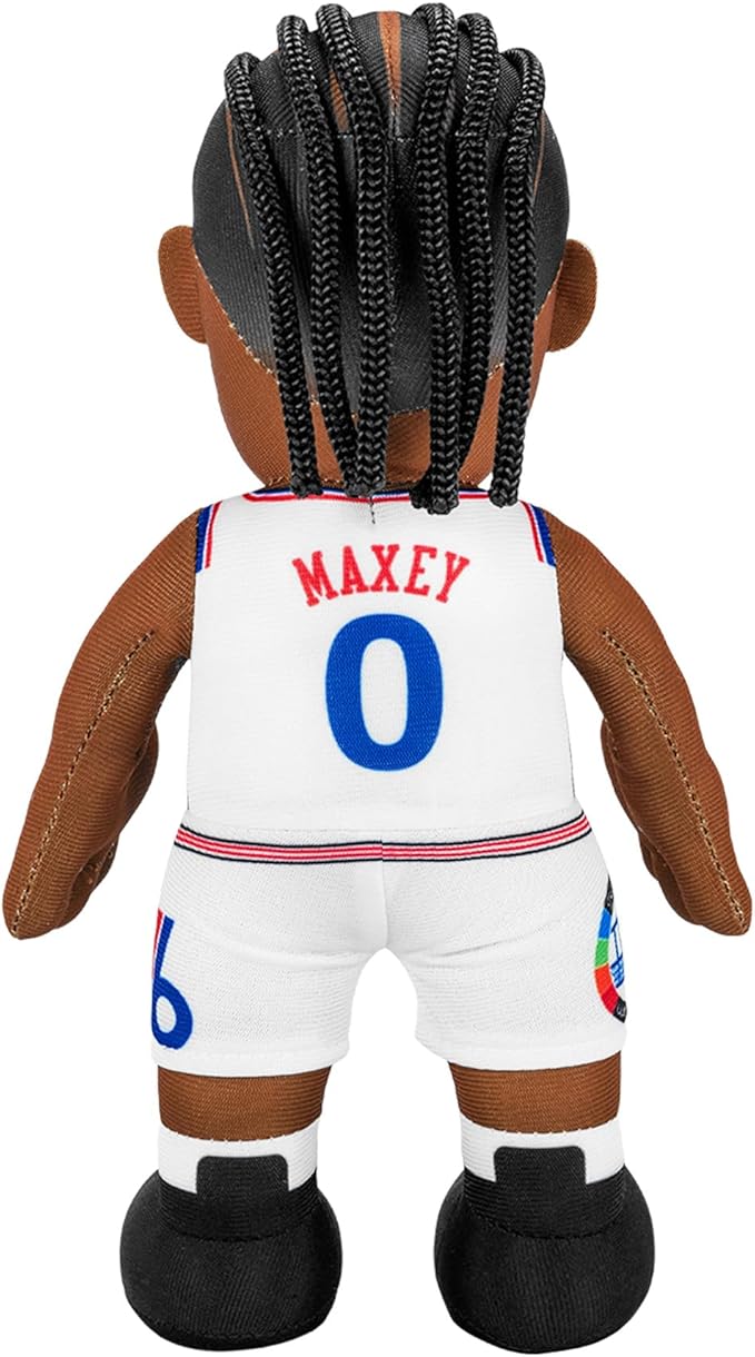 Bleacher Creatures Philadelphia 76ers Tyrese Maxey 10" NBA Plush Figure(City Edition '24-'25) - A Superstar for Play or Display