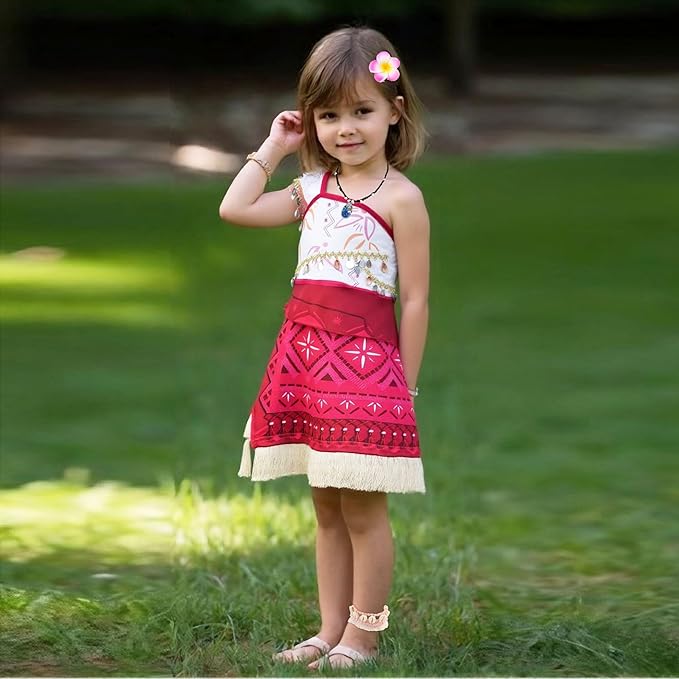 Princess Dress Up Costume for Girls Adventure Ocean Costumes Birthday Party Outfit Playwear Dresses with Accessories