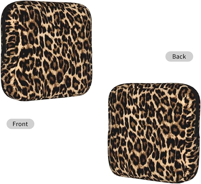Leopard Cheetah Print African Animal Hunting Period Bag For Women,Portable Sanitary Napkin Period Pad Pouch For Purse, Small Make Up Bags