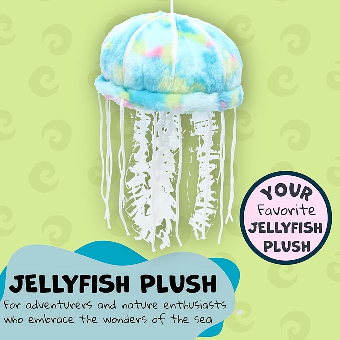 WISHPETS Plush 7" ConfettiSoft Jellyfish (Blue)