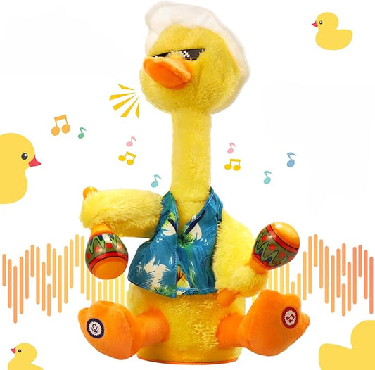LUKETURE Dancing Toy,Dancing Cactus, Dancing Duck, Interactive Toy for Kids,Toddlers,Children Having Fun (Yellow-3)