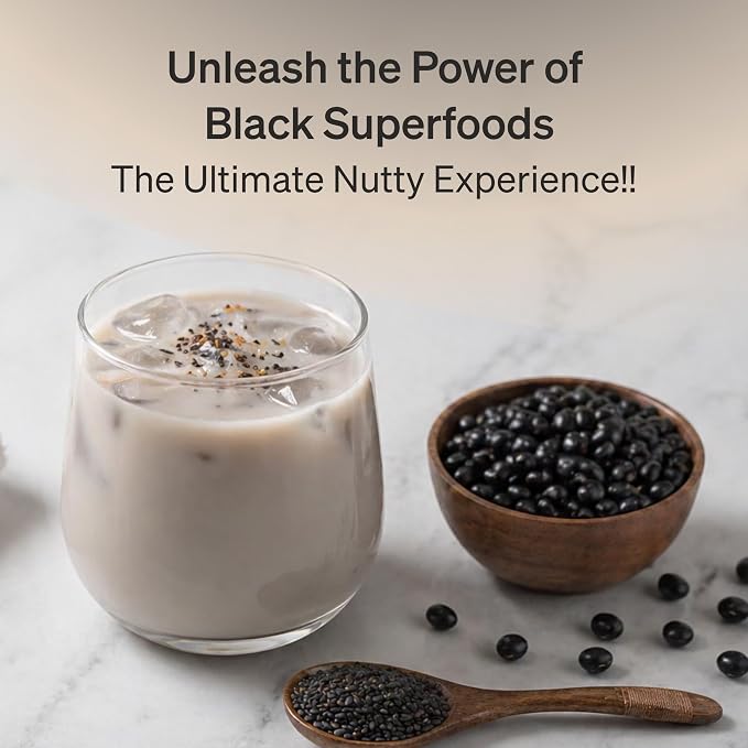 Damtuh Misugaru Powder Drink Mix – Korean Black Grain Blend with Roasted Black Rice, Bean & Sesame, Latte-Style Drink, Caffeine-Free, 20g x 40 Stick Packs