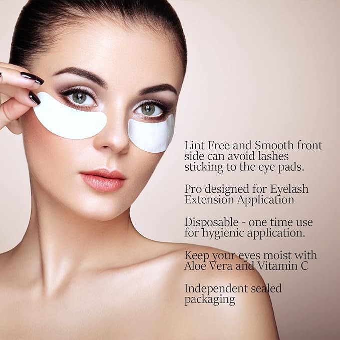 GreenLife 150 Pairs Eye Pads, 100% Naturel Eyelash Extension Under Eye Gel Pads patches kit Collagen with Aloe Vera Hydrogel Eye Patches set for Eyelash Extension Supplies Tools (50 150 300 Pairs)