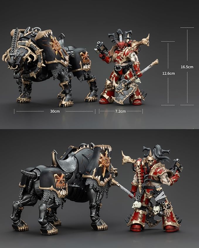 Pipigirl JoyToy GW 40K Genuine License 1:18 Action Figure, World Eaters Lord Invocatus, 4.96 inch Collectible Action Figures Sets