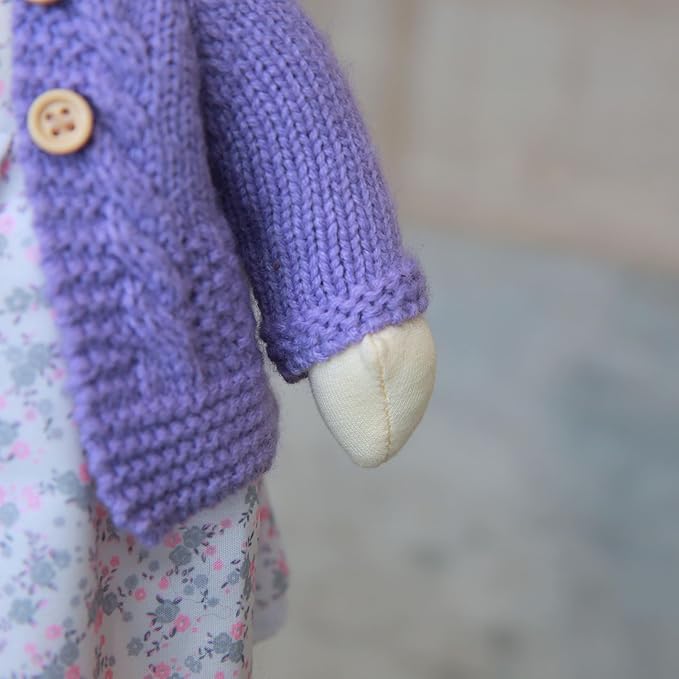 Handmade Waldorf Doll - Fruzie 12", Soft Girl Rag With Cute Stuffed Plush, Ideal First for Babies & Toddlers