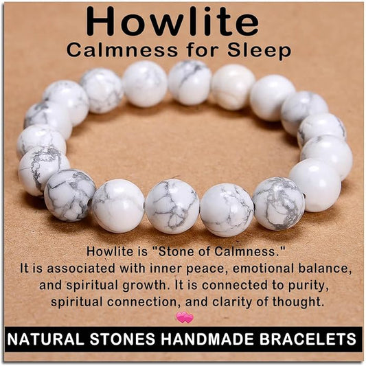 AD Beads Handmade Gemstone Stretch Elastic Bracelet Crystal Healing Reiki Nature's Beauty and Spiritual Essence Unisex