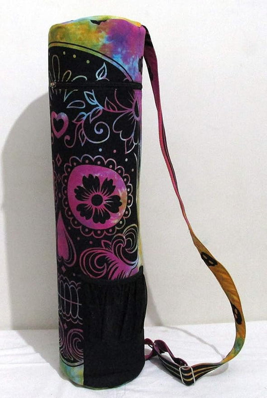 INDIAN CRAFT CASTLE ICC Yoga Mat Bag Carrier Full-Zip Exercise Yoga Mat Carry Bag for Women Men with Multi-Functional Storage Pockets and Adjustable Shoulder Strap 26X6 Inches