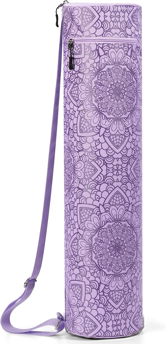Gonex Yoga Mat Bag, Yoga Mat Carrier Full-Zip Exercise Yoga Mat Carry Bag for Women Men with 2 Multi-Functional Storage Cargo Pockets Extra Wide Adjustable Shoulder Strap