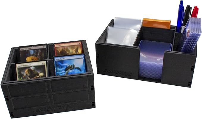 EnderToys TCG Rip Sort and Ship Station Sort Tray and Card Protector Caddy - Modular Collectible Trading Card Organization, Storage and Prep System