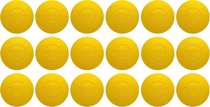 Velocity Pro Grip Lacrosse Balls - 6, 12, 18, 60 and 120 Packs - Certified for Youth, Club, High School, CLA, and College Game Play