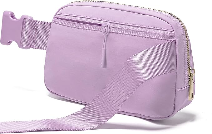 Gitus Initial Belt Bag Fanny Pack Crossbody Bag for Girls Birthday Gifts Age 8-10 Teen Girl Gifts Trend Stuff Personalized Letter Gifts for Daughter Sister (Lavender-V)