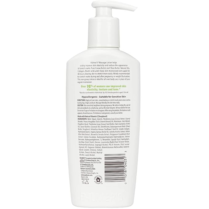 Palmer's Cocoa Butter Formula Massage Lotion For Stretch Marks with Vitamin E and Shea Butter Women Body Lotion, 8.5 Ounce (Pack of 2)