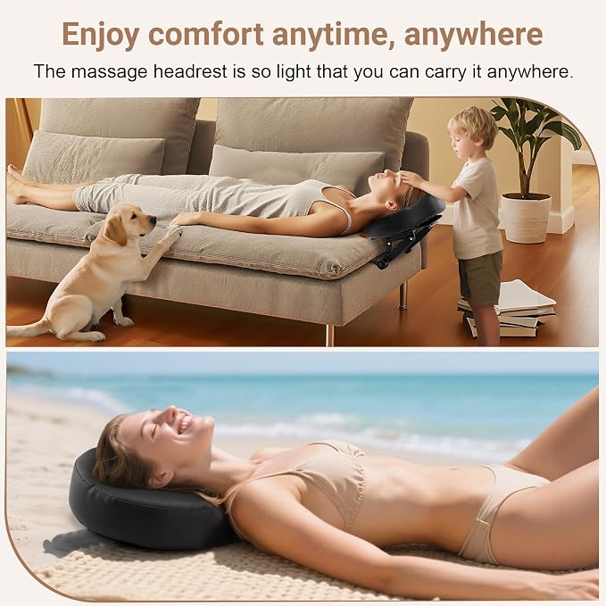 Universal Adjustable Massage Table Face Cradle & Headrest, Memory Foam Face Pillow Cushion for 3-7 Inch Mattress Massage Table Headrest for Eye Surgery Recovery Salon SPA Massage Bed