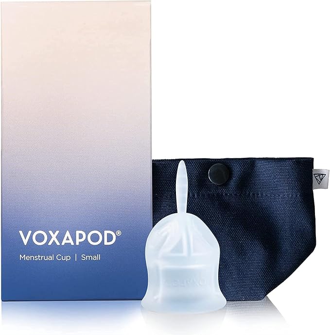 VOXAPOD Menstrual Cup Small Size with Case, Wear for 12 Hours, #1 Active Cup, Easy Removal, Most Comfortable, Leak-Proof, Best for Beginners, Reusable Period Cup Medical-Grade Silicone