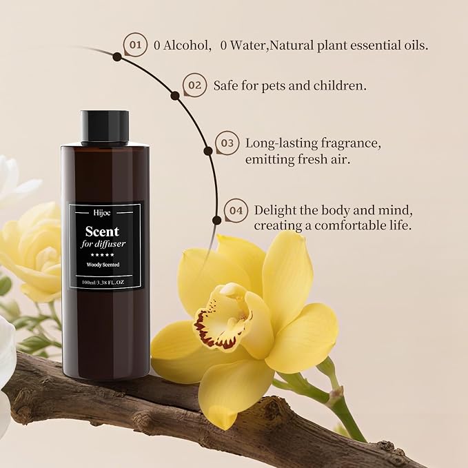 Woody Scent for Hotel Essential Oil for Waterless Diffuser Refill Fragrance Oils for Home,Spa & Office,500ml(16.9fl oz)
