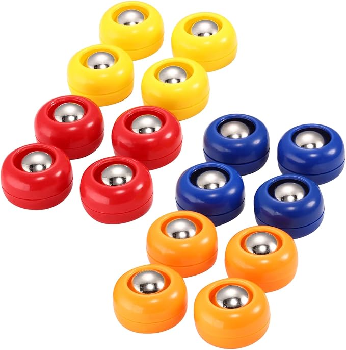 Gejoy Mini Shuffleboard Replacement Puck Tabletop Equipment Rollers Set Shuffleboard Curling Accessories