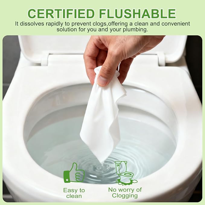 twoworld 50 Feminine Wipes Flushable Travel Individually Wrapped | Travel Wipes for Women,Feminine Care Wet Wipes Travel Size Vaginal Wipes for Adult,Girl and Homeless(Cucumber)