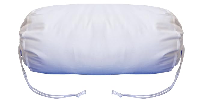 White Long Bolster Pillowcase - Yoga Massage Round Bolster Cover for Bed Sofa Chair Couch Lounge Cotton 10" Diameter x 30" Long (25 cm Diameter x 76 cm Long) Removable Cover