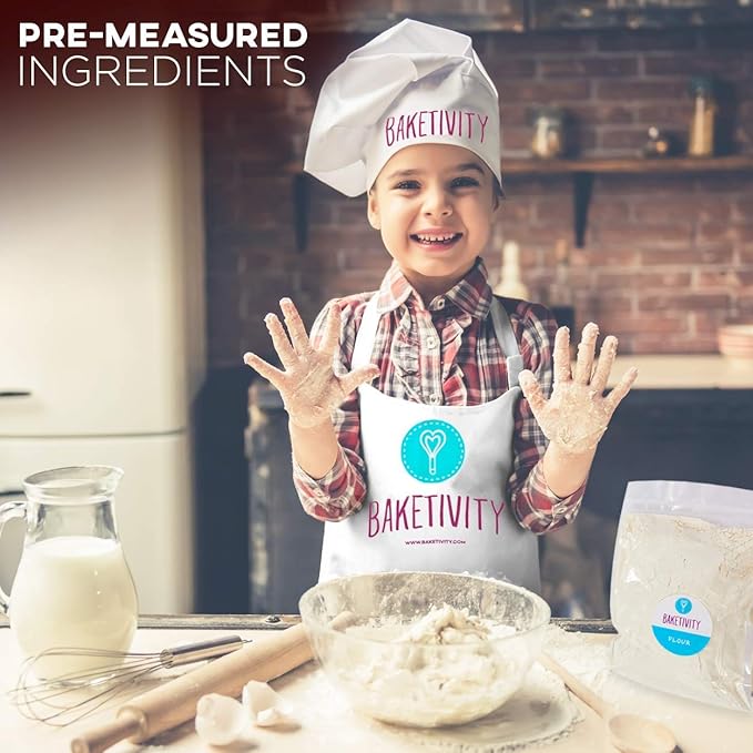 Baketivity Kids Baking DIY Activity Kit - Bake Delicious WhoopiePie with Pre-Measured Ingredients – Best Gift Idea for Boys and Girls Ages 4-12