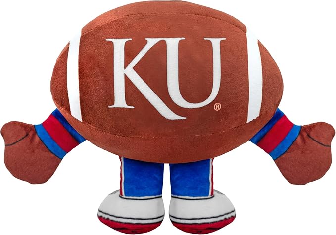Bleacher Creatures Kansas Jayhawks 8" Kuricha Football Sitting Plush - Soft Chibi Inspired Plush