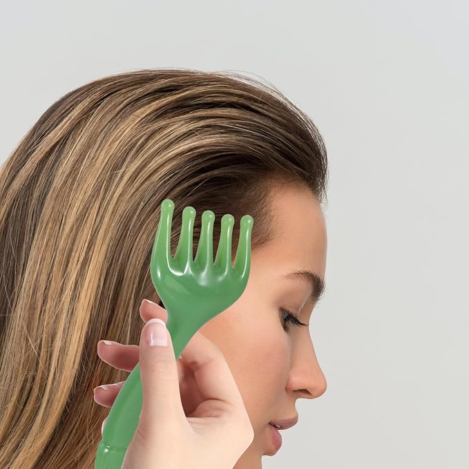 SHERCHPRY 2pcs Resin Scalp Massage Tool and Manual Head Scratcher Comb for Relaxation, Hair Stimulation, and Meridian Acupoint Soothing, Portable Handheld Massager for Home and Travel Use