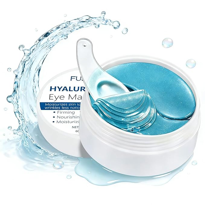 firstfly 60 PCS Under Eye Patch Masks, for Dark Circles, Puffy Eyes, Reduces Fine Lines, Wrinkles, Eye Bags with Collagen & Hyaluronic Acid - Day & Night Skincare Pads,Hydrating & Cooling