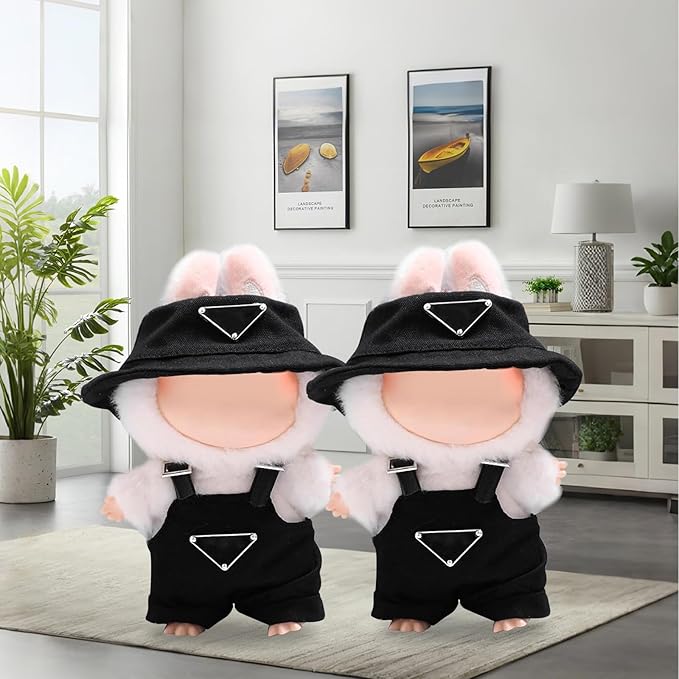 17cm Clothes Set (NO Doll): Hat & Overalls Set for 17cm Accessories Suit - Stylish Adorable Dolls Clothes Accessories - Cute Clothes for Dress up Unique Style (ZL-C001)