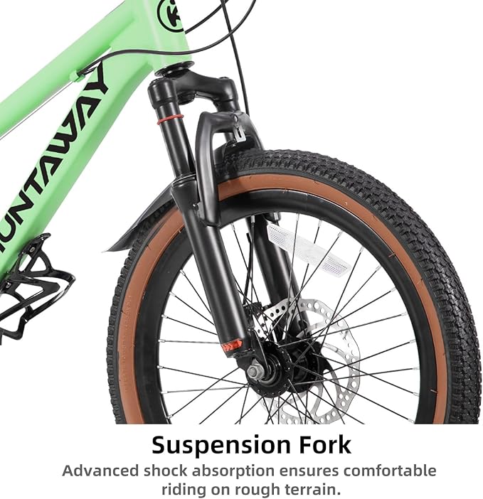 KEANO Huntaway 20 24 Inch Kids Bike for Boys & Girls Ages 7-12 Years Hardtail Mountain Bike for Kids with Aluminum Frame and 7-Speed Drivetrain Children Bicycle