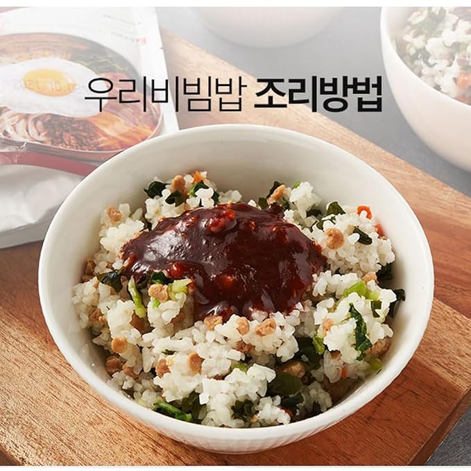 MRE Korean Kimchi Bibimbap Ready to Eat Meal 1 Pack of Bibimbap Korean Mixed Rice Bowl100g (3.53oz) 335 Kcal (Kimchi) 전투식량