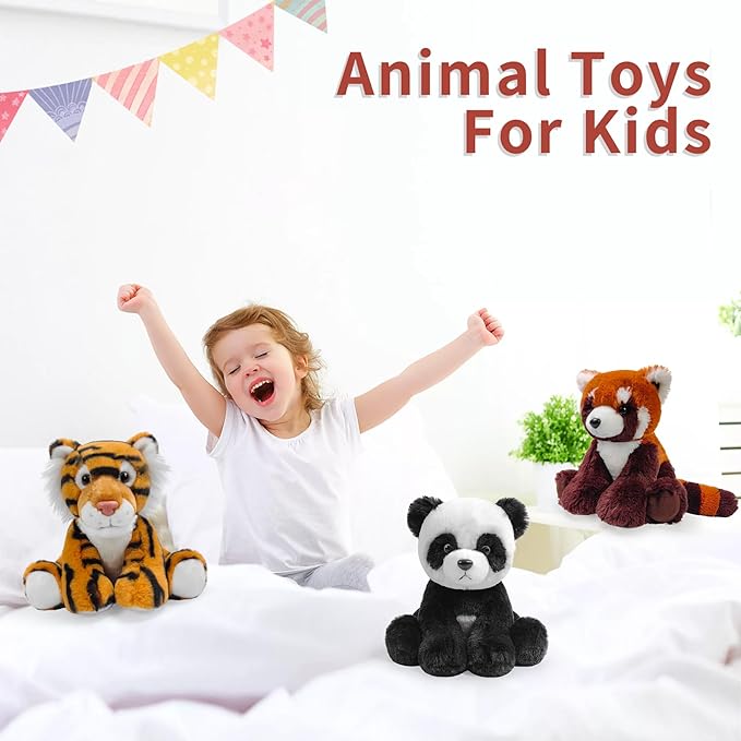 Panda Stuffed Animal Toy, Soft Huggable Panda Plush Toys for Kids, Cute Stuffed Animal Gift for Boys Girls and Toy for 1-3 Toddlers -8.5 Inch
