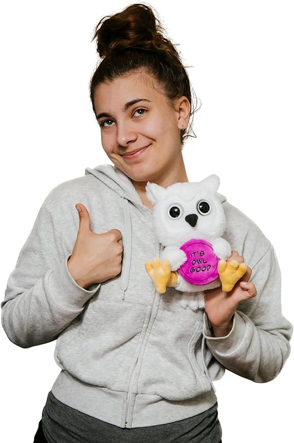 Owl Plushie - It's Owl Good Sassy Plush, Gift for Animal Lovers, Cute Plush Toy for Gifting