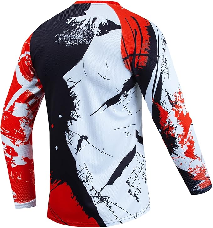 Kids Cyling Jersey,Youth Dirt Bike Jersey Boys Bicycle Shirt Girls Motorcycle Motocross Long Sleeve Off-Road Downhill Tops