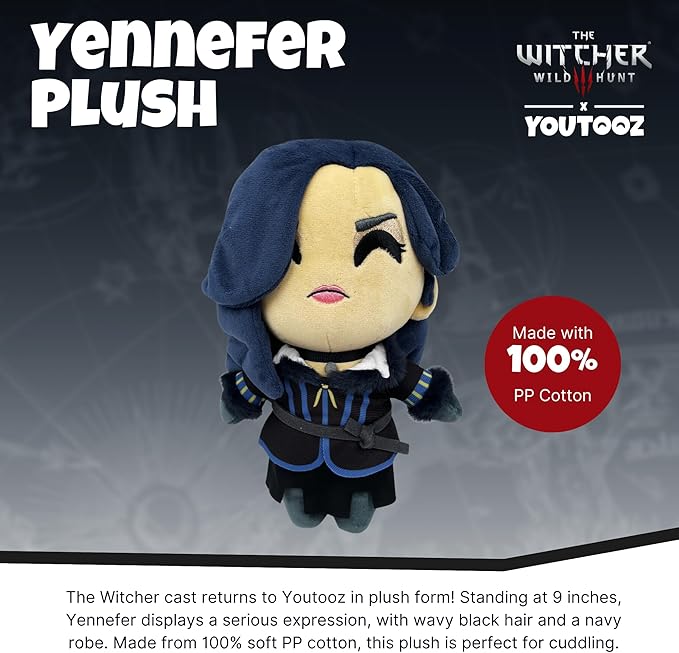 Youtooz The Witcher Yennefer 9" Plush, Collectible Yennefer from The Witcher Plush Collection
