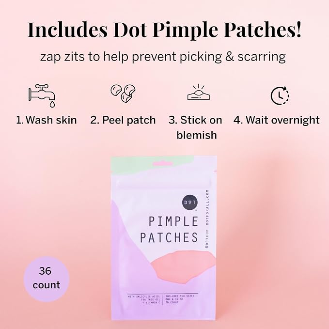 Pixie Period Starter Pads for Teen Girls - Organic Cotton 56ct - Designed for Tweens & Smaller Underwear - Leak-Proof with Wings for Feminine Care - Includes 32ct Mini & 24ct Regular Pads with Wipes