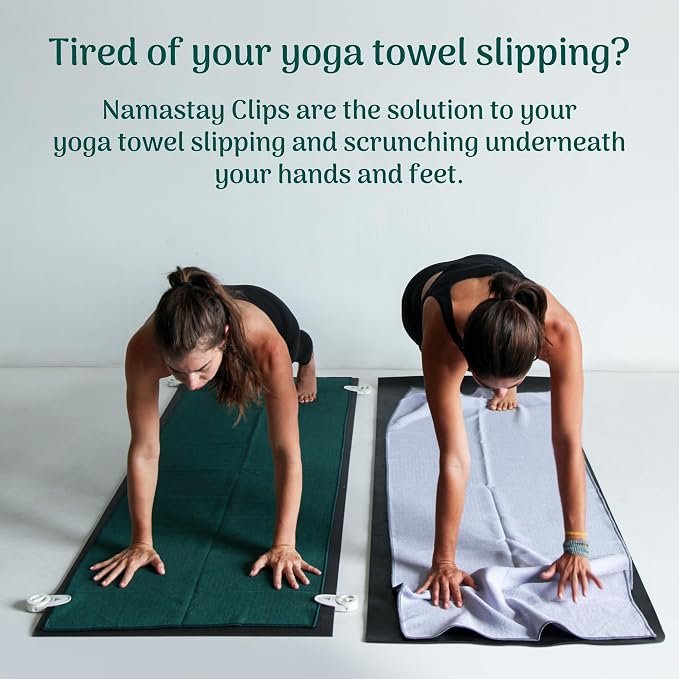 Namastay Clips - Secure Your Yoga Towel Underneath Your Hands and Feet