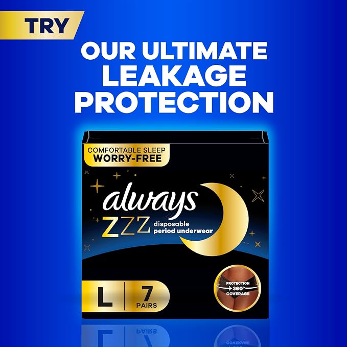 Always Ultra Thin Feminine Pads Without Wings for Women, Size 1, Regular Absorbency, Unscented, Up to 100% Leak-Free Protection, 44 Count x 3, 132 Count Total