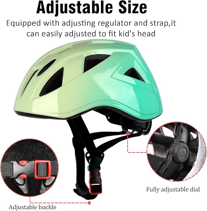 Kids Bike Helmet,2 Sizes Adjustable for Youth Child Boys & Girls Ages 3-5-8-14,Ventilation and Multi-Sport for Bicycle Skate