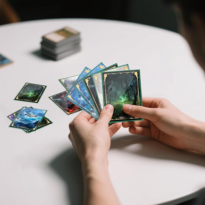 500 Count Card Sleeves, Matte Magic Card Sleeves, Smooth Shuffle & Tear Resistant, Fit for MTG, TCG, CCG (Dark Green)