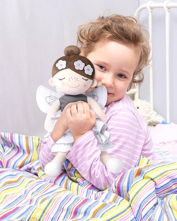 Soft Baby Doll Toys (16'') for Girls, My First Baby Rag Dolls for 1 Year Old Girl Birthday Gift Plush Doll Toys Machine Washable Baby Doll for Toddler Kids Infants - Flower Princess