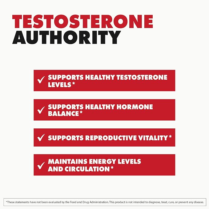 ONL Red Wolf Testosterone Booster for Men - Ultimate Male Enhancing and Fertility Supplements for Vitality, Muscle Growth & Energy with Tongkat Ali, Horny Goat Weed, Maca - 1 Month's Supply