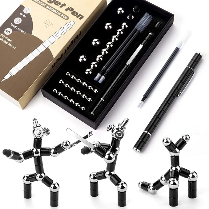 Juboury Magnetic Fidget Pen, Decompression Magnetic Toy Pen, Stress Relieving Gift for Adults Kids Teens, Novelty Toy for 10 11 12 13 14 Year Old Boys