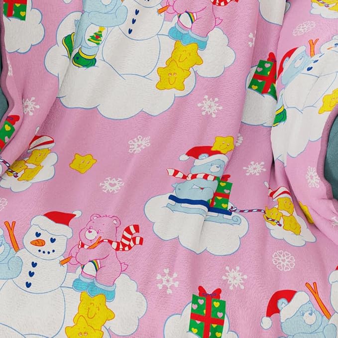 Care Bears Nostalgic Holiday Christmas Super Soft Cozy Plush Throw, 40 in x 50 in, (Officially Licensed Product) by Franco Collectibles
