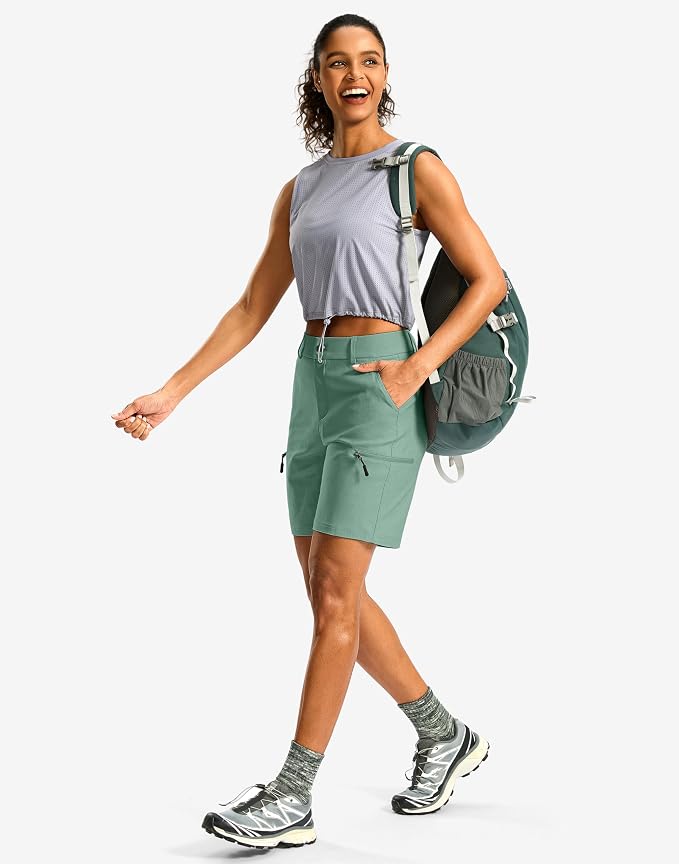 G Gradual Women's 7"/9" Hiking Cargo Shorts Quick Dry Lightweight Golf Outdoor Work Summer Travel Shorts with Pockets