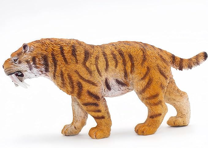 Gemini&Genius Smilodon Toy Figure for Kids, Saber-Toothed Tiger Animals Action Figure Toys for Kids (Smilodon)