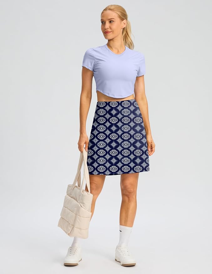 G Gradual 19" Skorts for Woman with Pockets High Waist Golf Skirt | Lightweight, Stretchy, Breathable, Tummy Control, Built-in Shorts, Athletic, Tennis, Pickleball, Casual Summer
