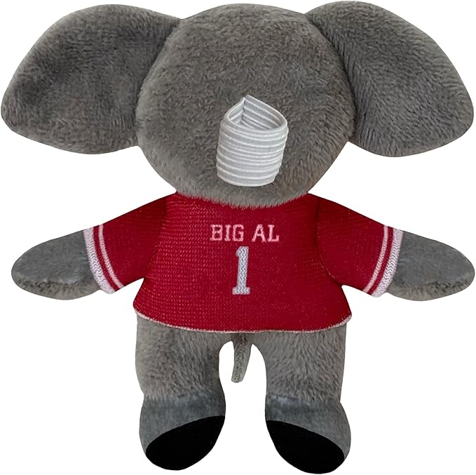 Bobbi-Dobbiez Attachable Plushie University of Alabama Big Al Mascot – Attaches to Backpacks, Bags, Shoes, Water Bottles, and More