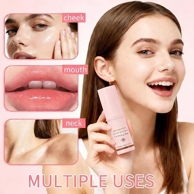 2Pcs Hydrating Multi Eye Balm Stick, Lip Balm Firming Eye Balm Stick Neck Cream Make Up Base, Reduce Wrinkle Vegan & Cruelty-Free