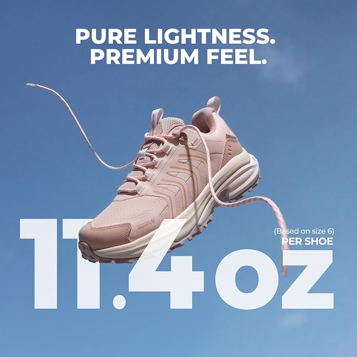 NORTIV 8 Women's Waterproof Hiking Shoes Lightweight Travel for Walking All Day Comfort Non-Slip Outdoor Trekking Camping Climbing Fashion Sneakers Armadillo FieldLite