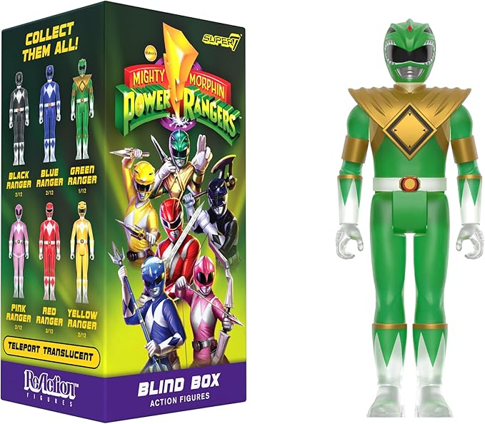 Super7 Mighty Morphin Power Rangers Blind Box Wave 01 - Blind Box Flat - Set of 12 Action Figures